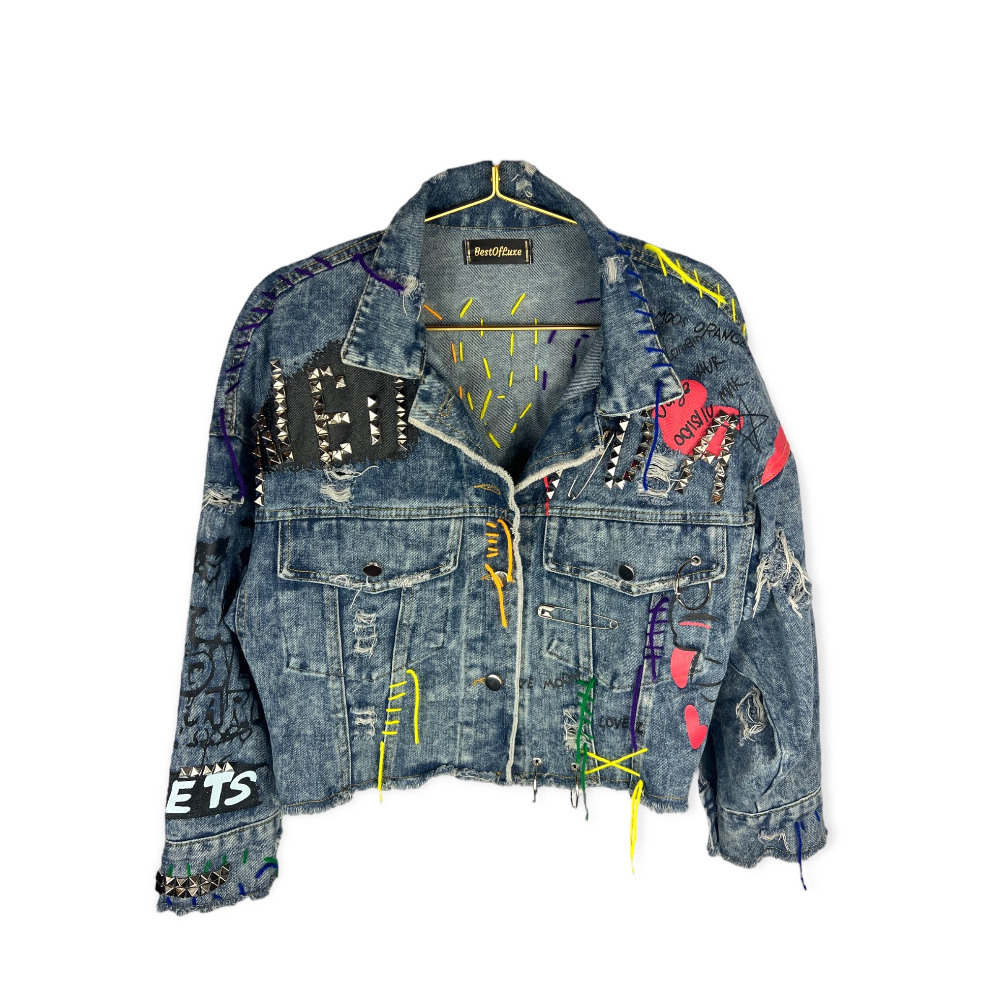 High Quality FLY HIGH Painted Jean Jacket- Fashion Street Style Jacket-Hand  Painted – Rebelle Theory