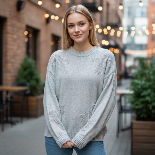 Distressed Knit Sweater Collection