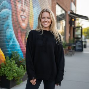 Distressed Knit Sweater Collection