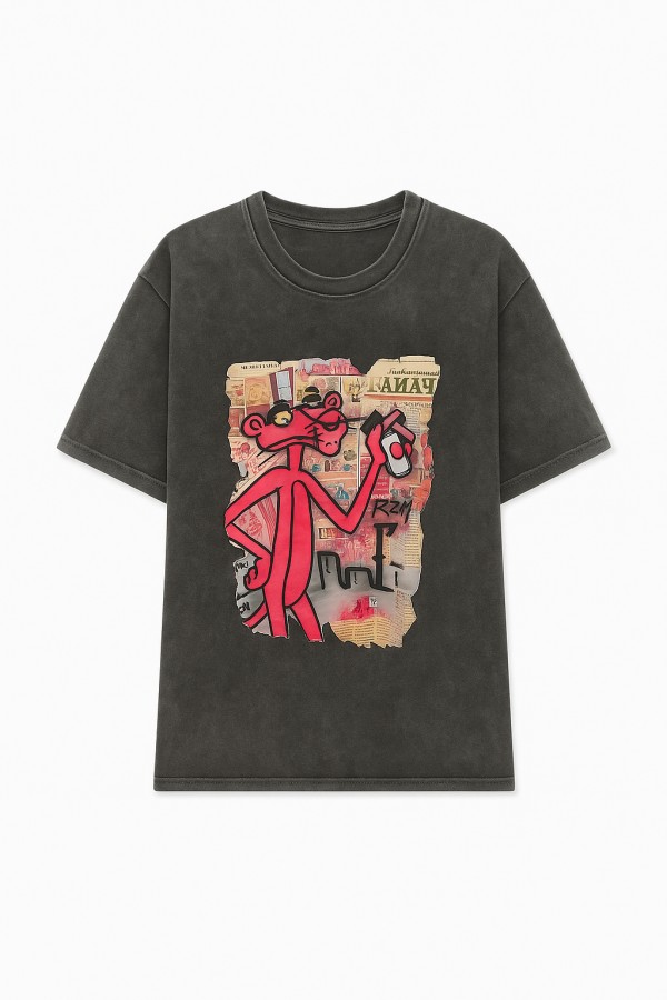 Pink Panther Graphic Oversized T-Shirt