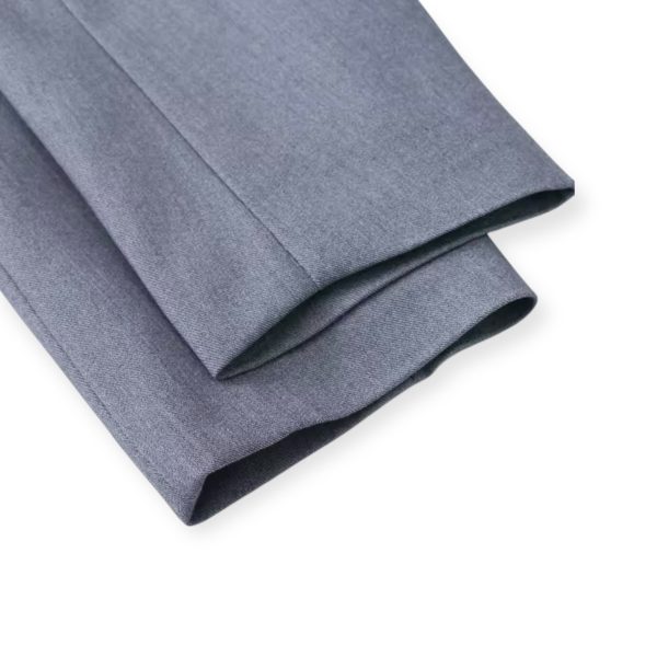 Classic Double-Breasted Oversized Blazer in Grey - Image 3