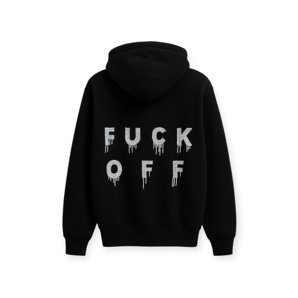 Bold Oversized Statement Black Hoodie