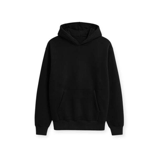 Bold Oversized Statement Black Hoodie - Image 2