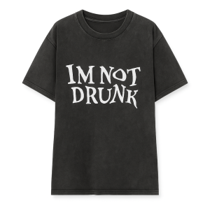 “I’m Not Drunk” Vintage Black Tee