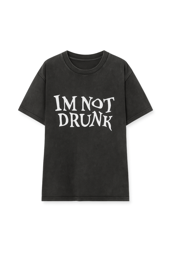 “I’m Not Drunk” Vintage Black Tee